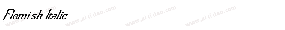 Flemish Italic字体转换